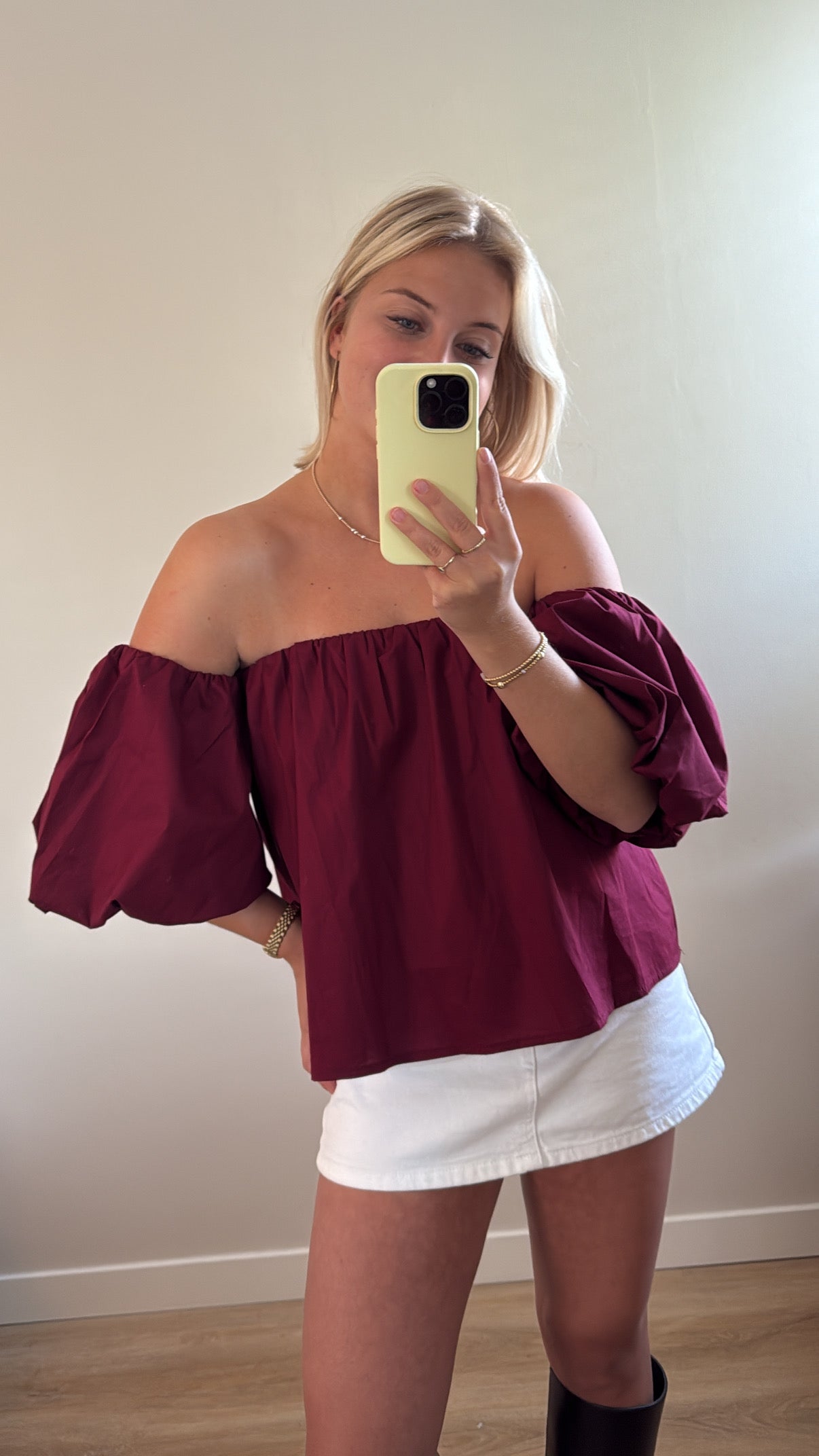 Pofmouw top bordeaux Sam