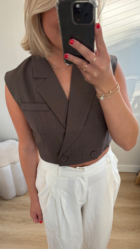 Gilet bruin Mila