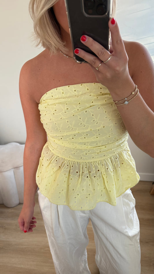 Bandeau top geel Kris