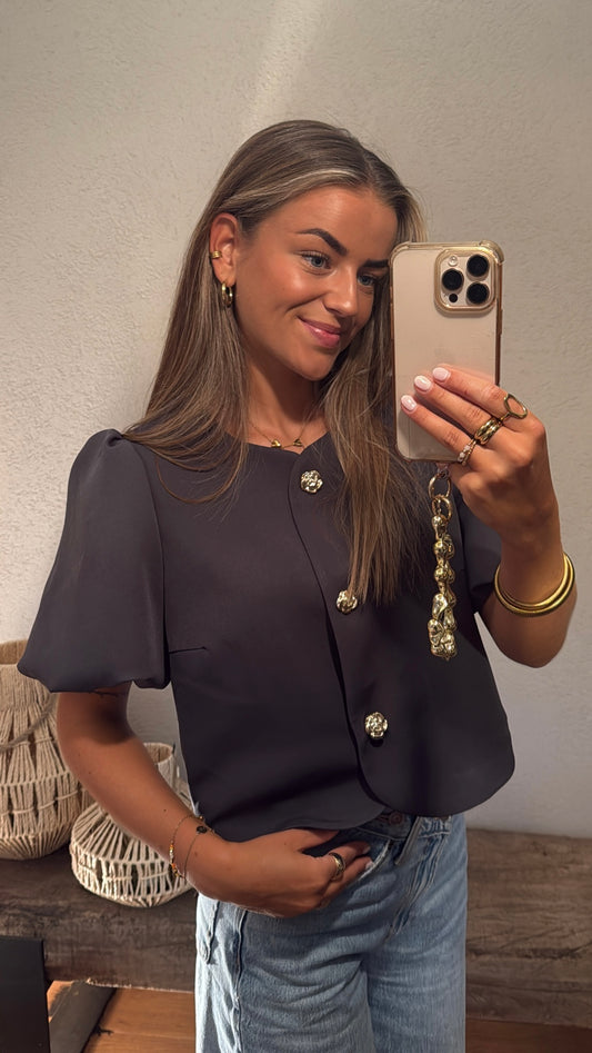 Blazertop antraciet Maud