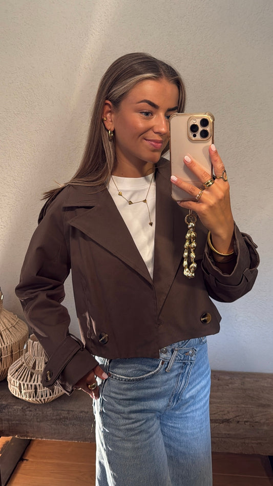 Trenchcoat donker bruin Sen