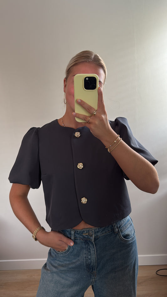 Blazertop antraciet Maud