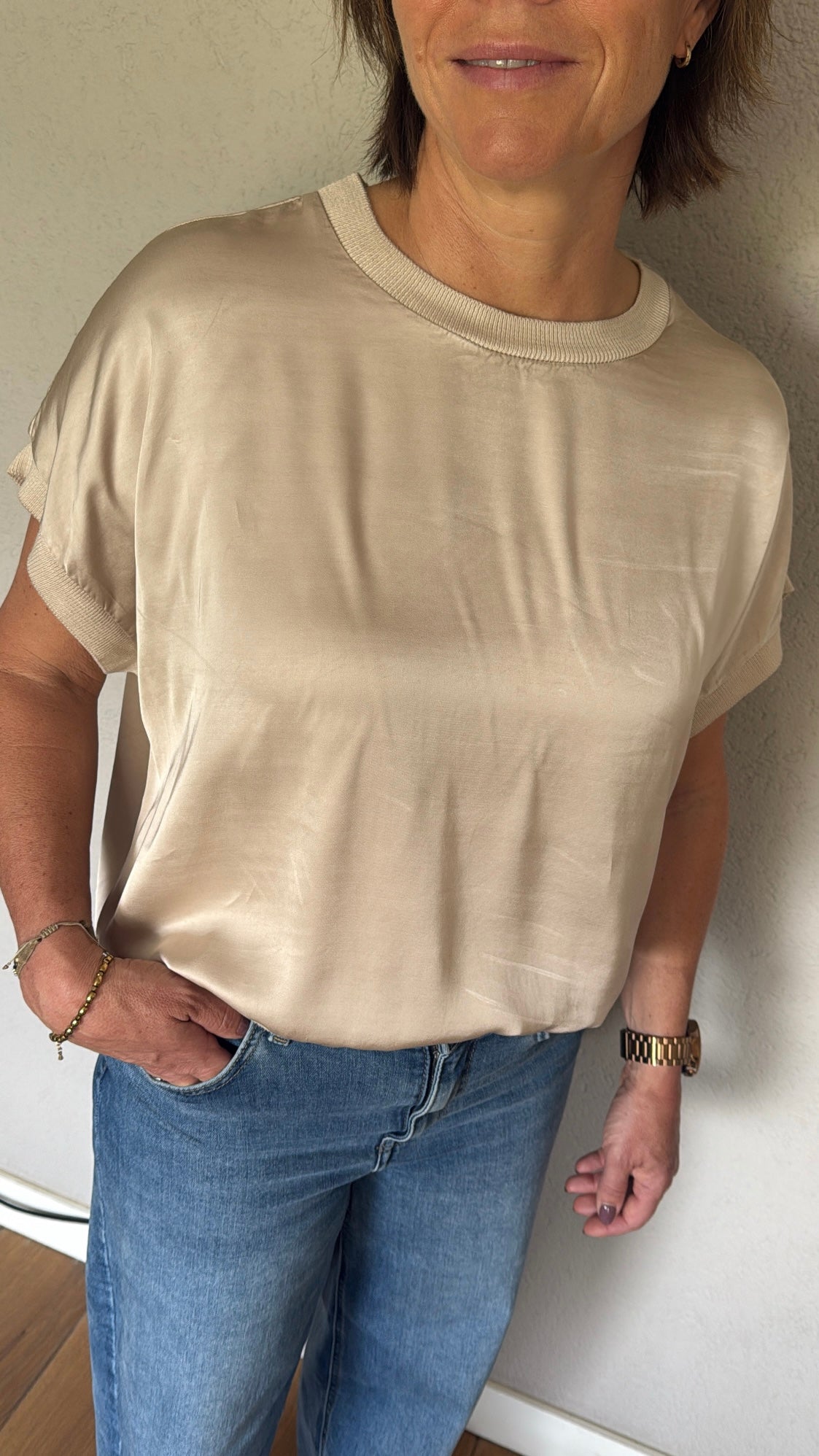 Satijn look shirt An