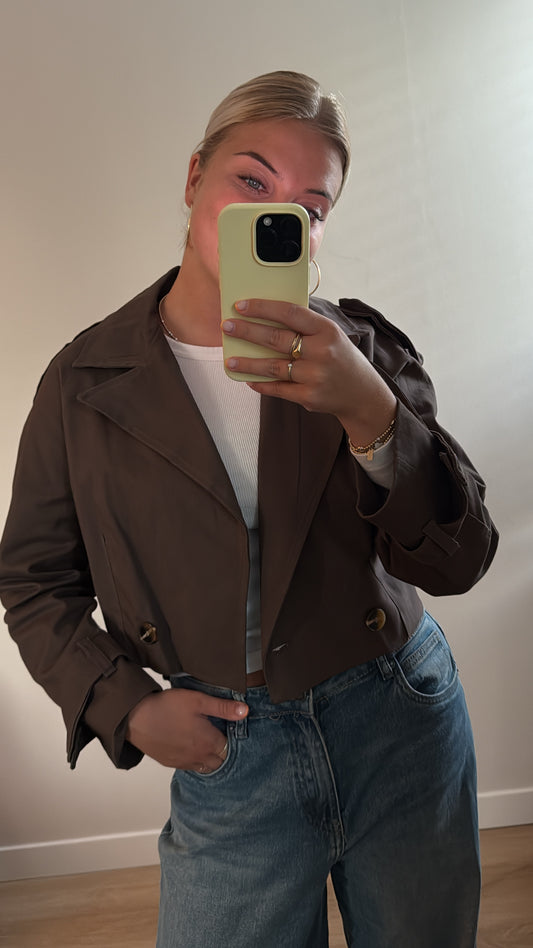 Trenchcoat donker bruin Sen
