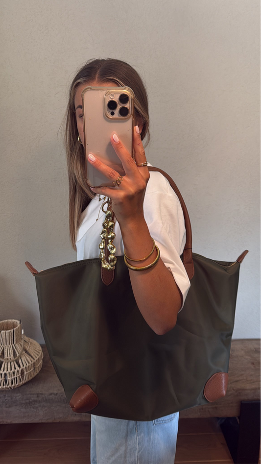 Schoudertas L olijf Bente