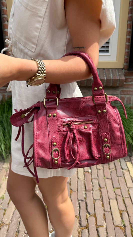 City bag cherry red Saar