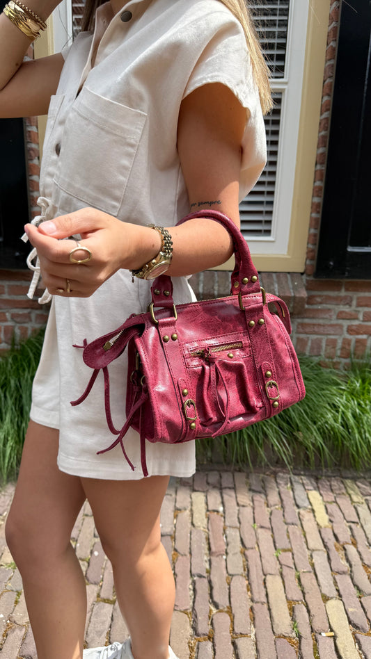 City bag cherry red Saar