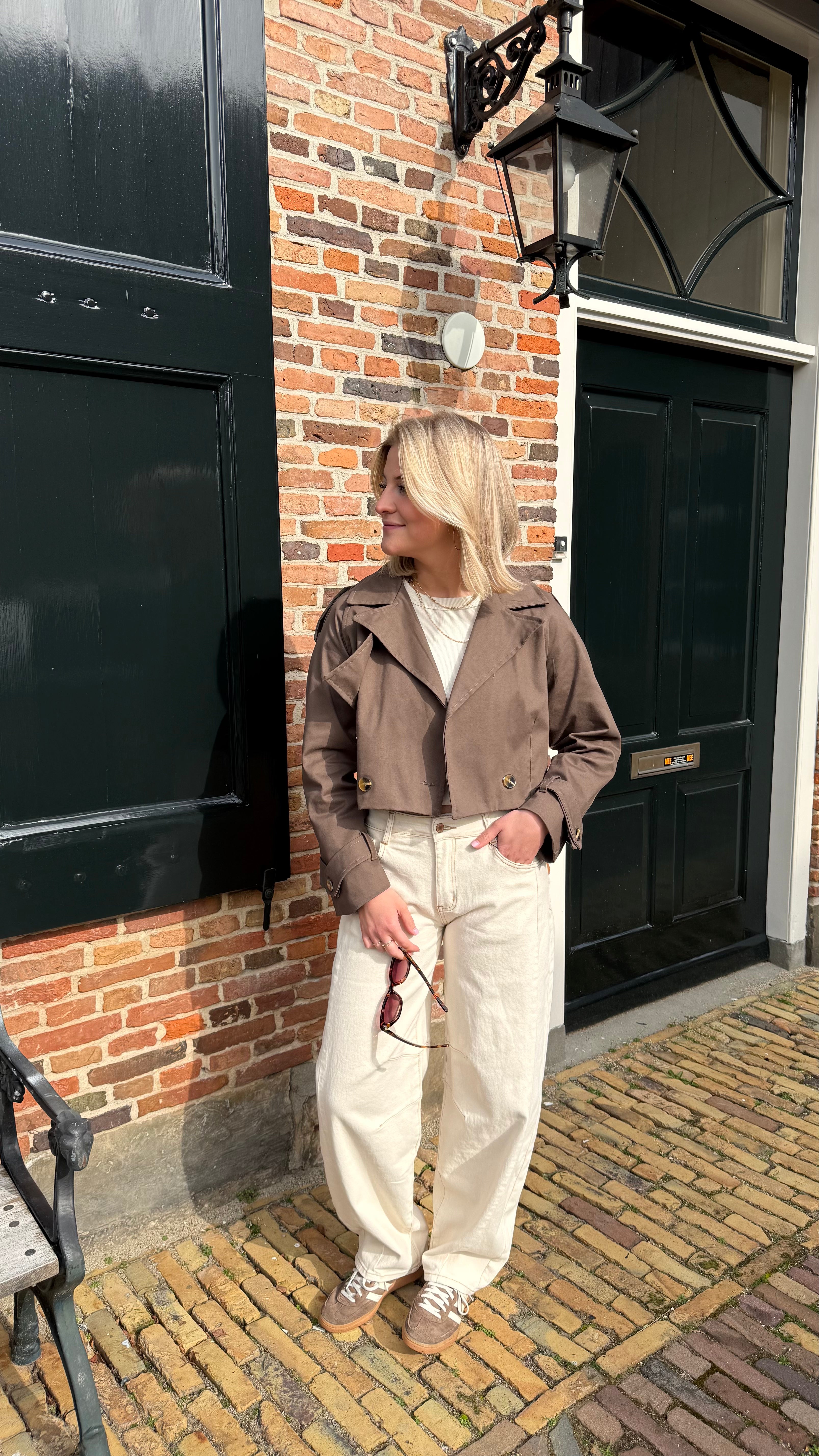 Trenchcoat donker bruin Sen
