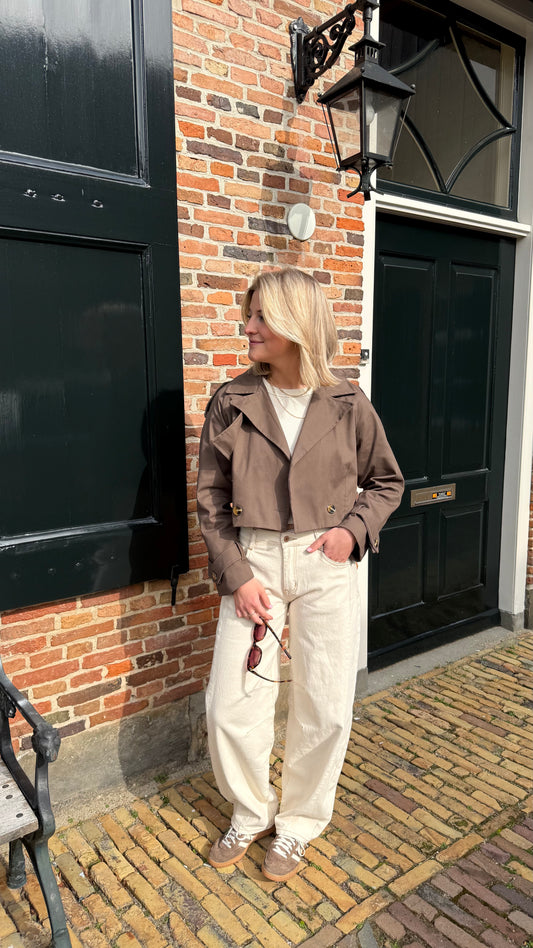 Trenchcoat donker bruin Sen