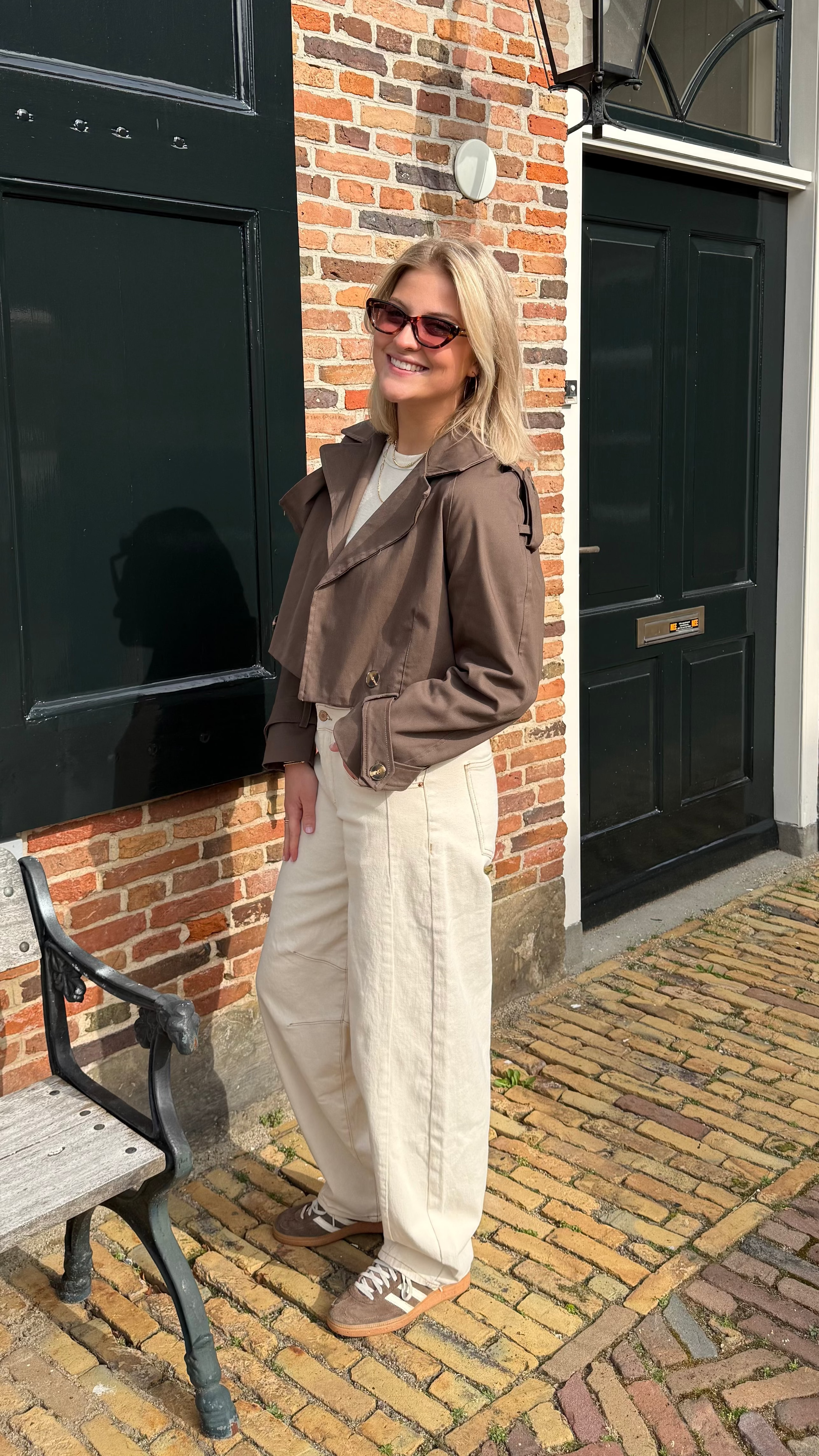 Trenchcoat donker bruin Sen