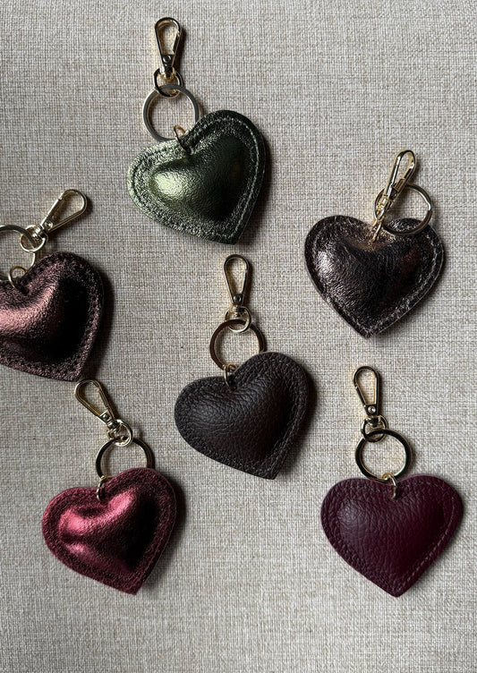 Sleutelhanger leren hartje