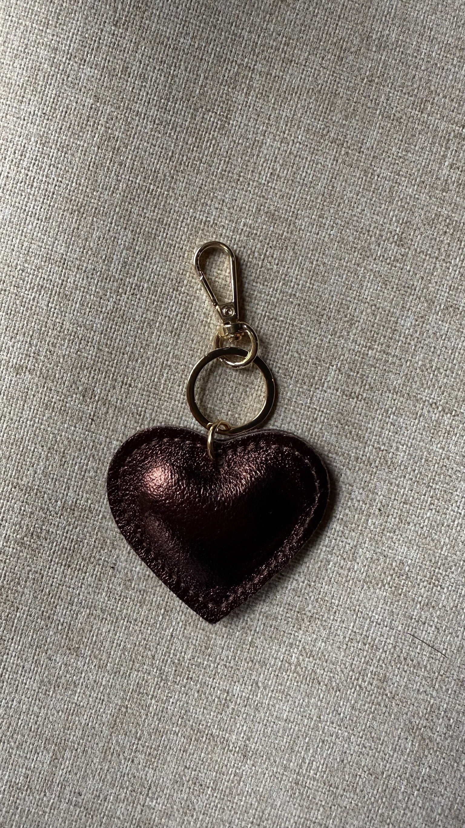 Sleutelhanger leren hartje