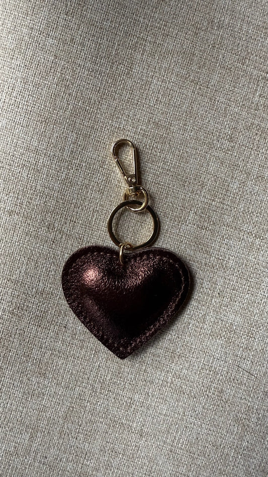 Sleutelhanger leren hartje