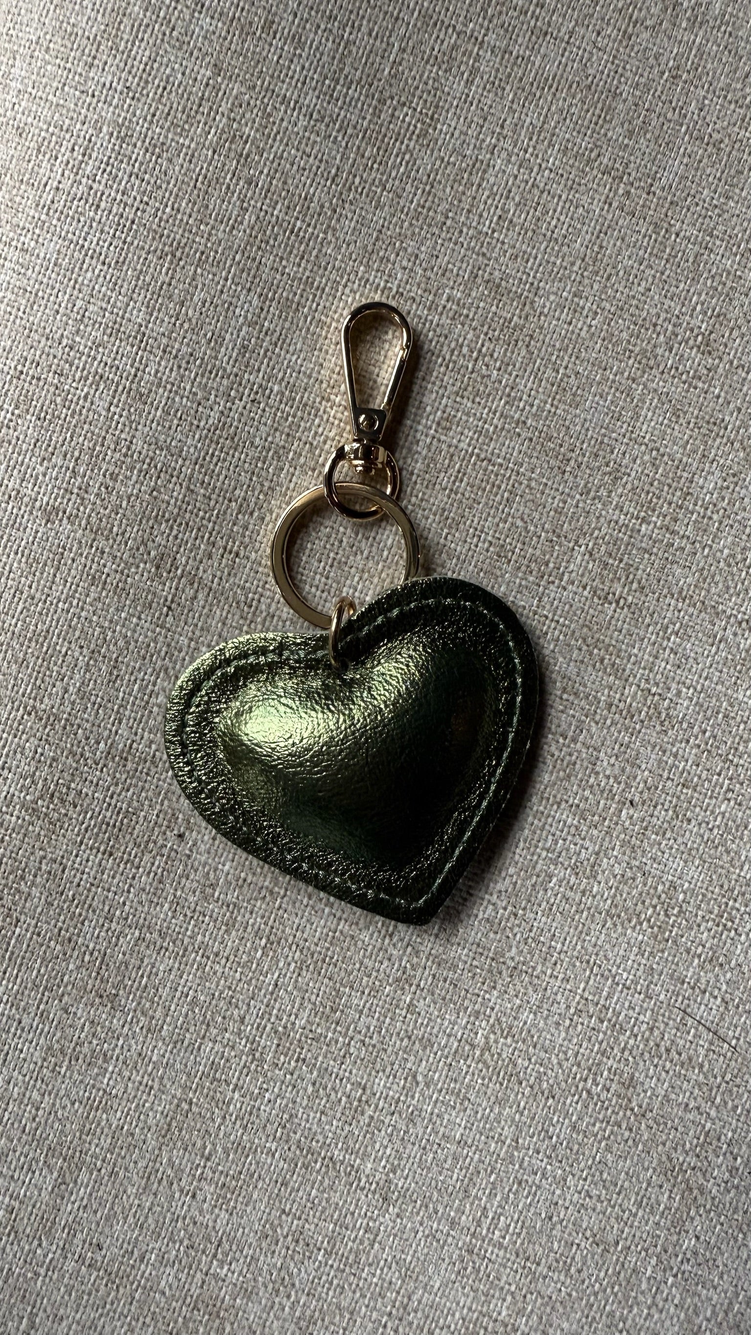 Sleutelhanger leren hartje