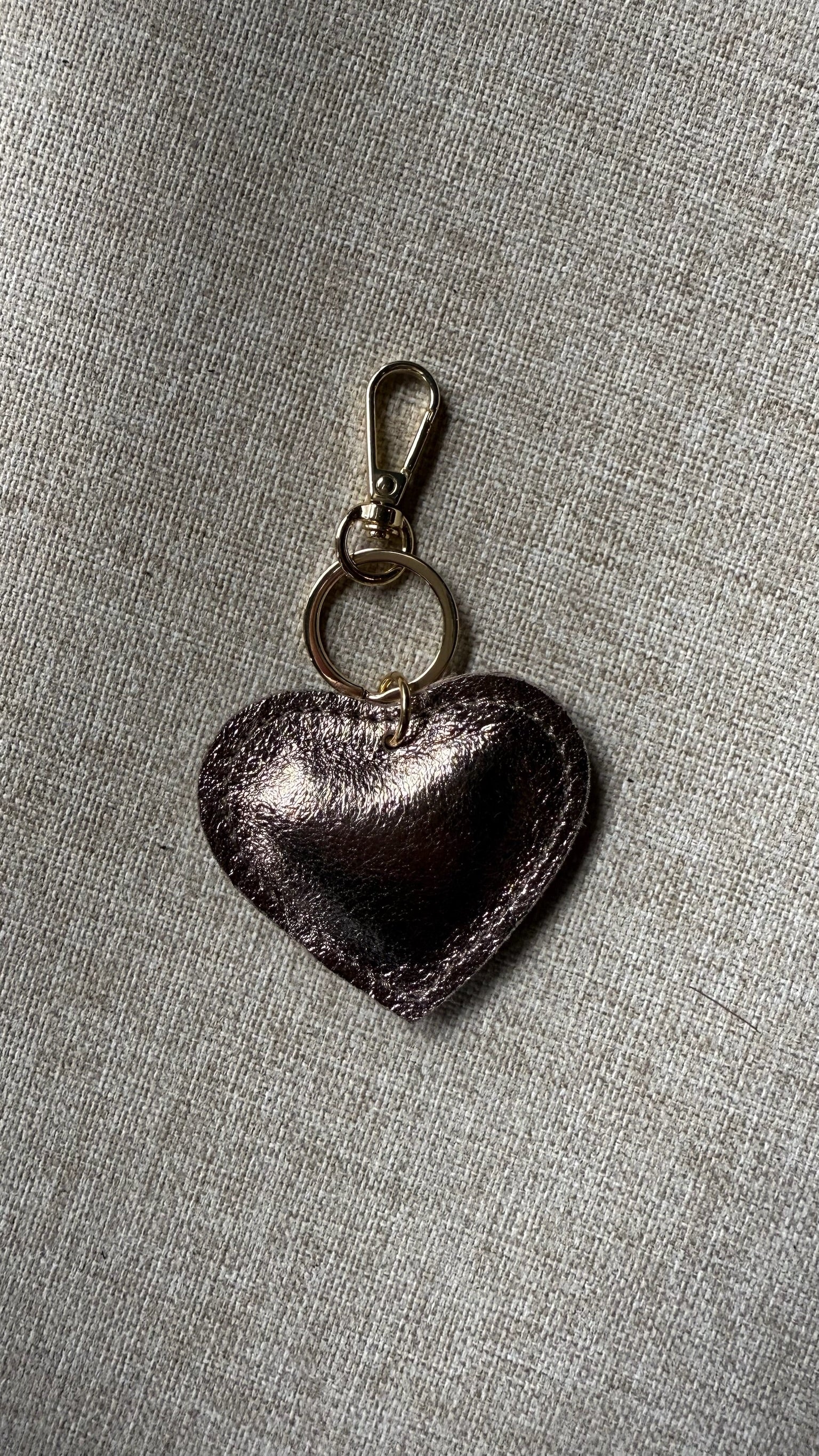 Sleutelhanger leren hartje