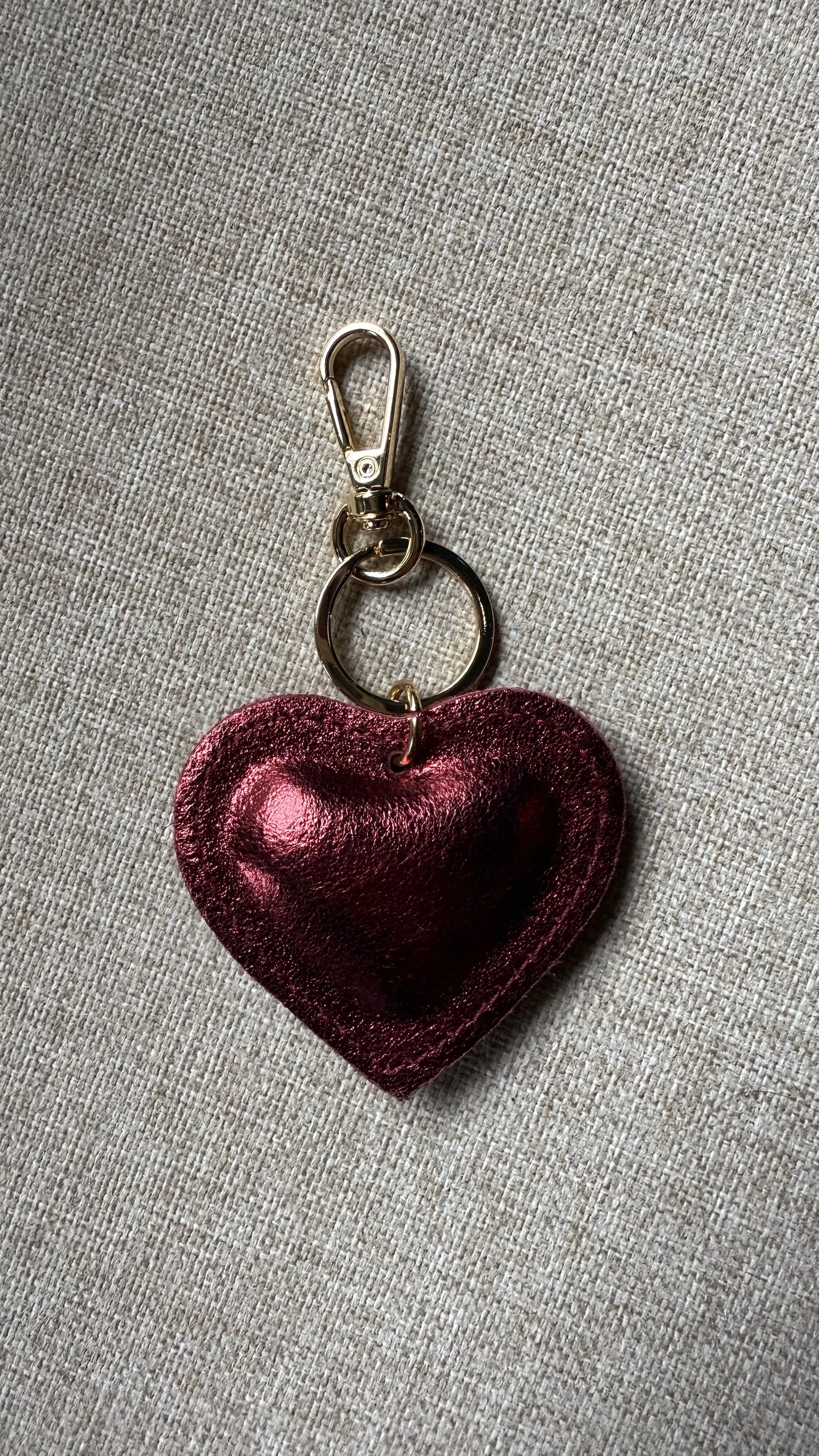 Sleutelhanger leren hartje