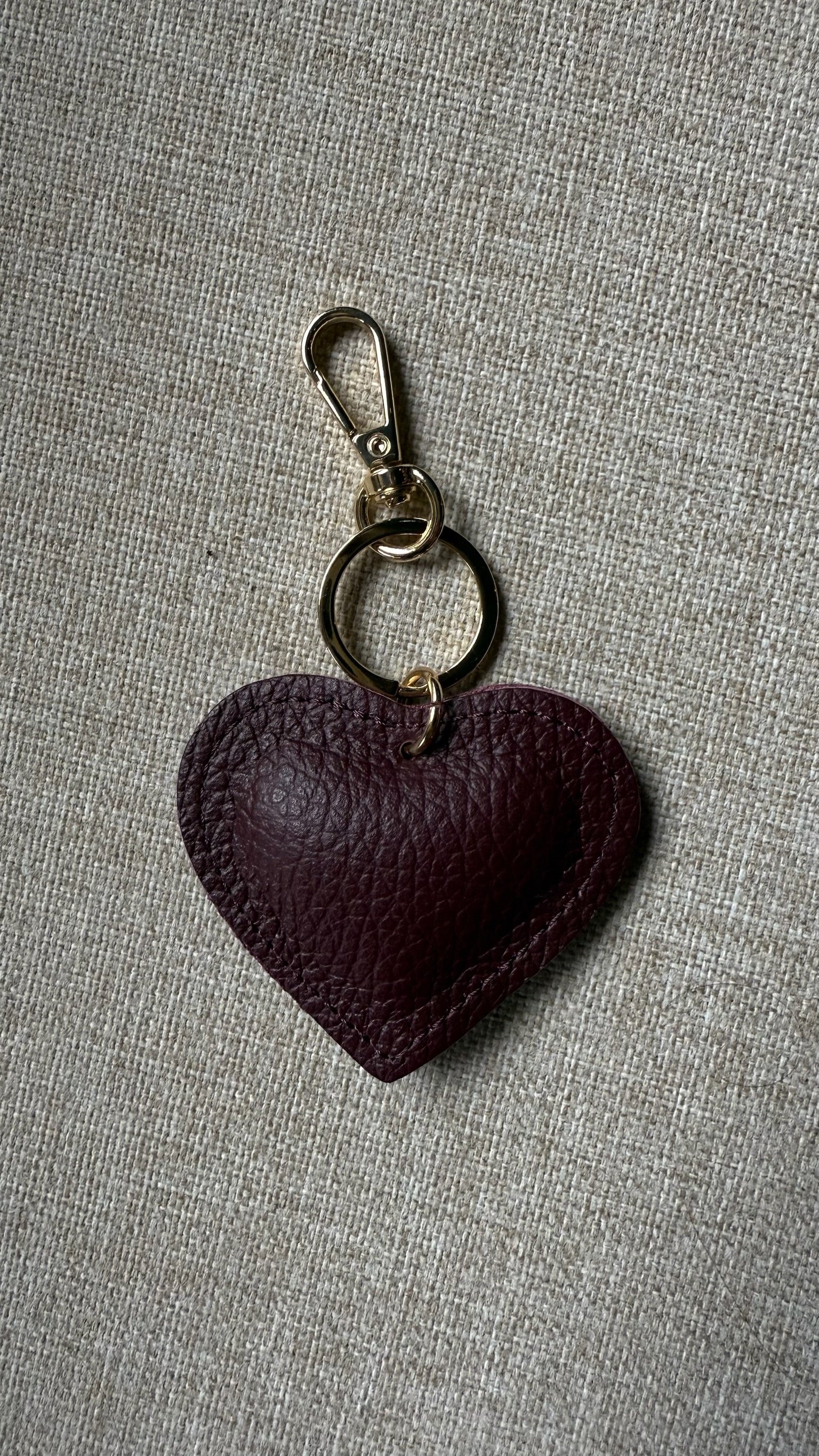 Sleutelhanger leren hartje